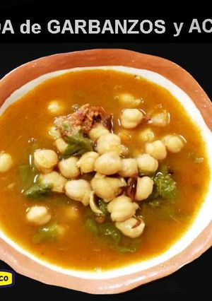 Una foto de Fabada de garbanzos y acelgas