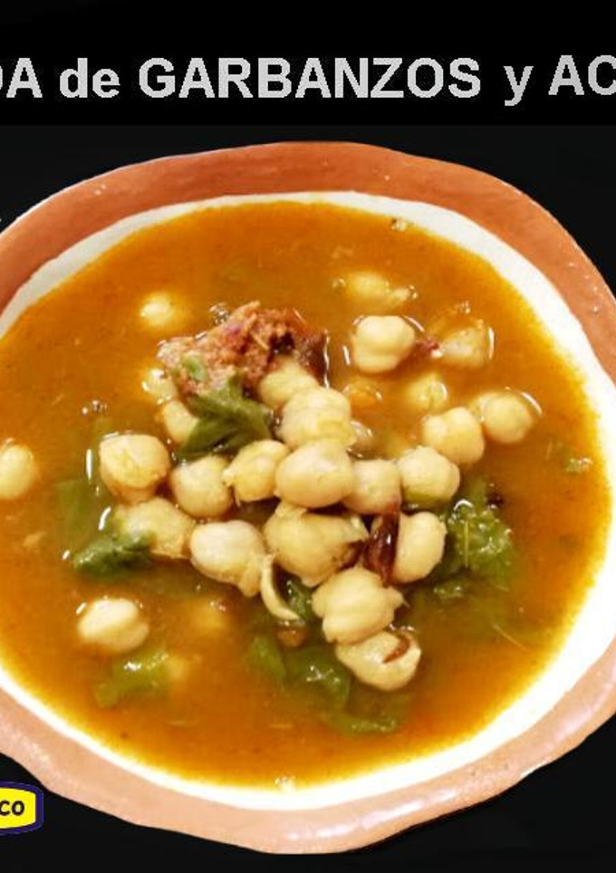 Una foto de Fabada de garbanzos y acelgas