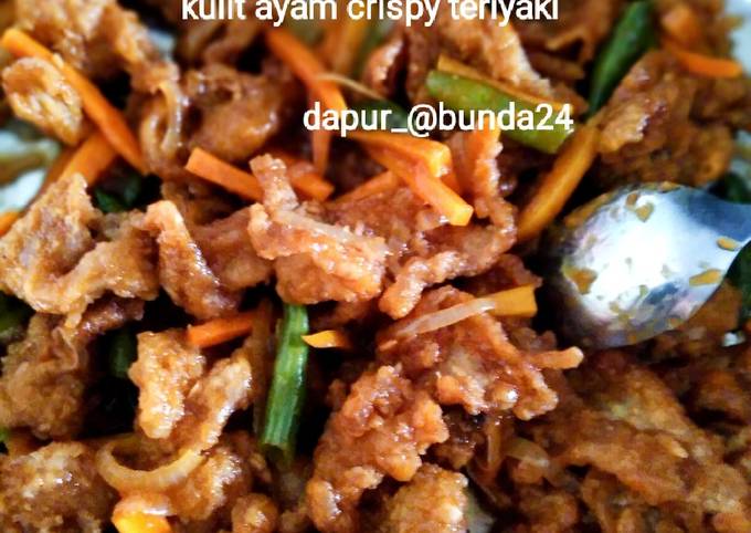 Kulit ayam crispy teriyaki