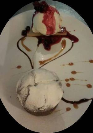 Una foto de Volcan de chocolate gourmett