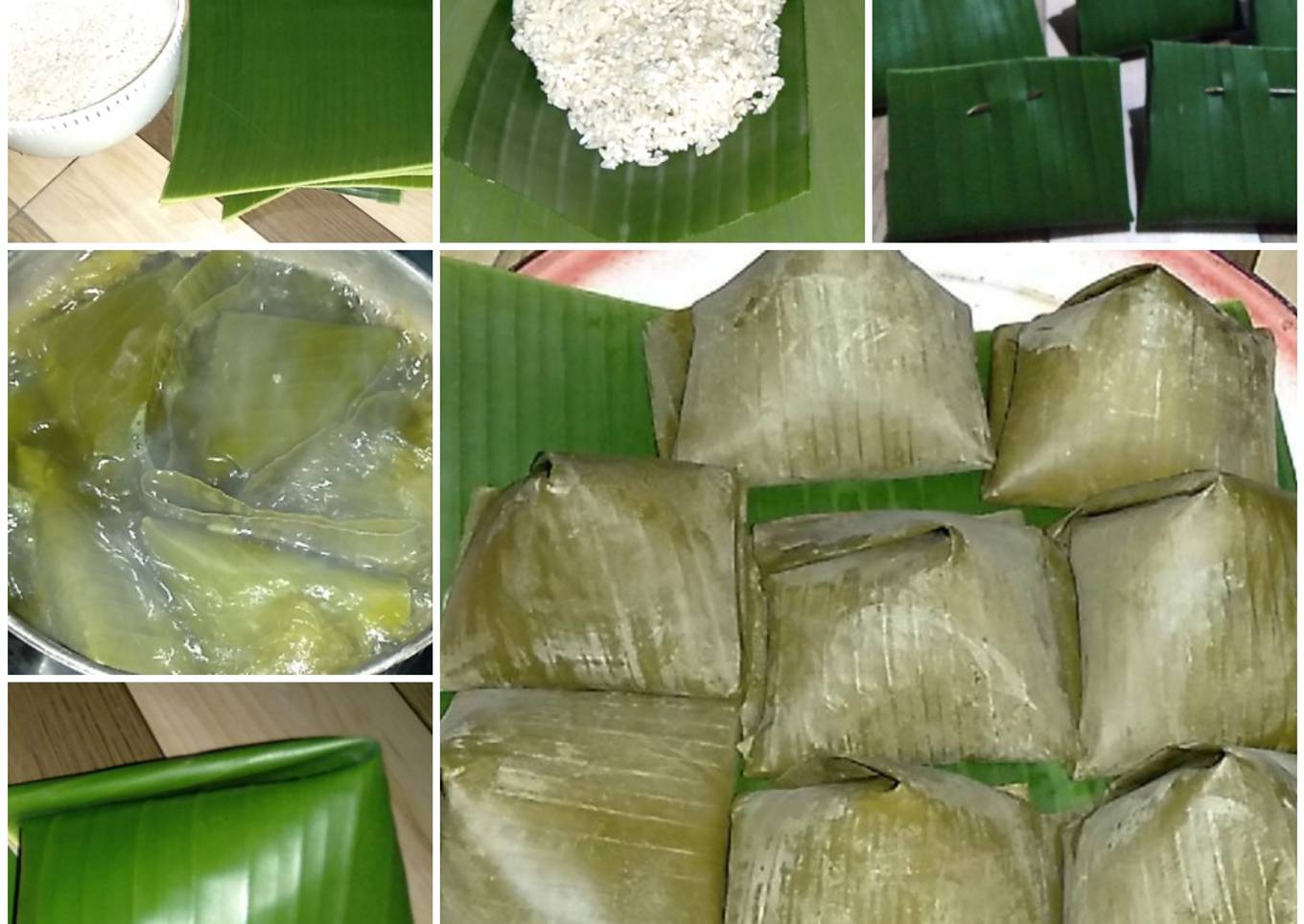 Lontong Cepeng (Bentuk Piramid) Khas Jatim Metode 10 - 30 - 15 - 30