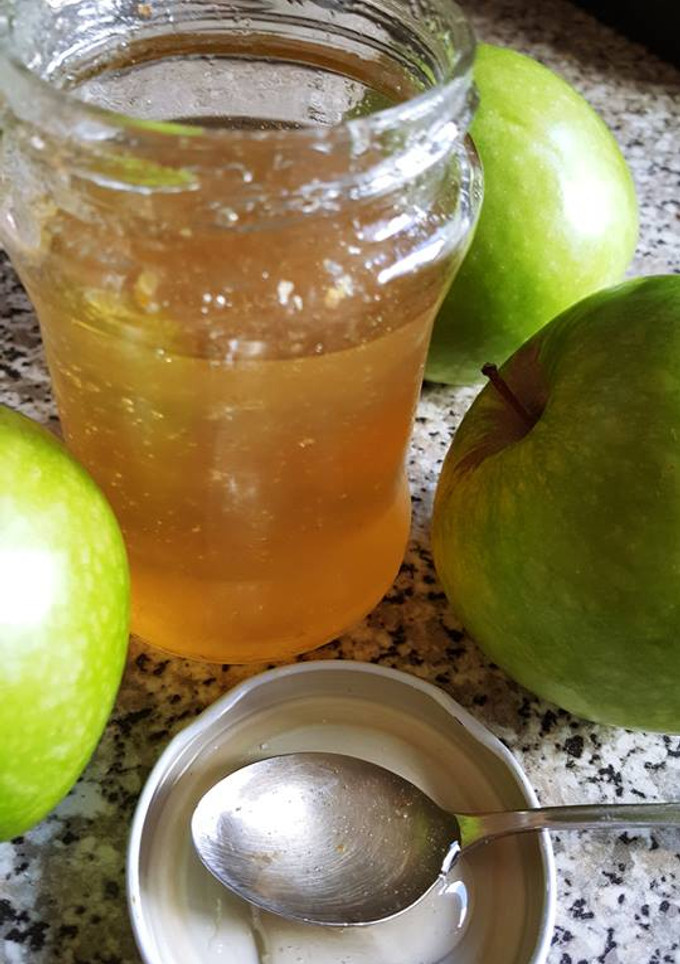 Una foto de Gelatina de manzana para cobertura