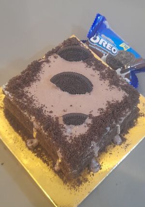 A picture of Oreo bread cake - No Bake fireless cooking.