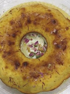 صورة لوصفة كيكة الحليب بالزعفران💜