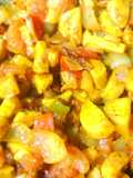 Arbi with onion and tomato