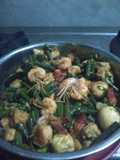 Oseng udang telur pakek kacang panjang...🤤🤤