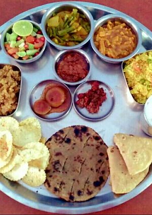 A picture of Rajasthani thalii.