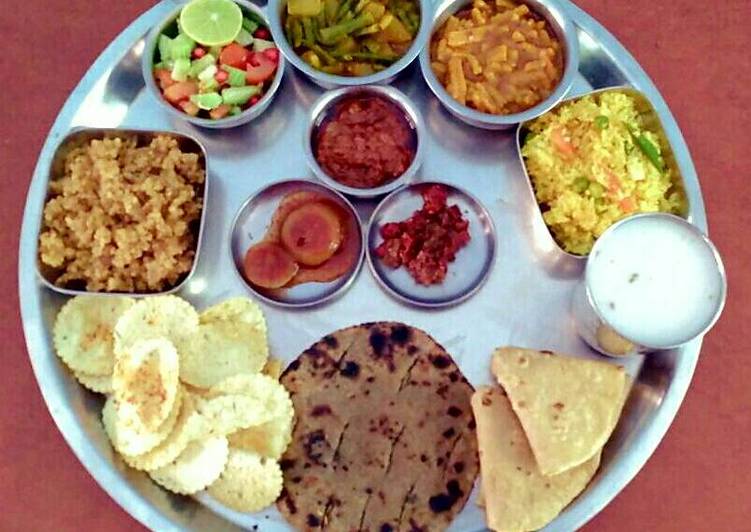 Step-by-Step Guide to Prepare Homemade Rajasthani thalii