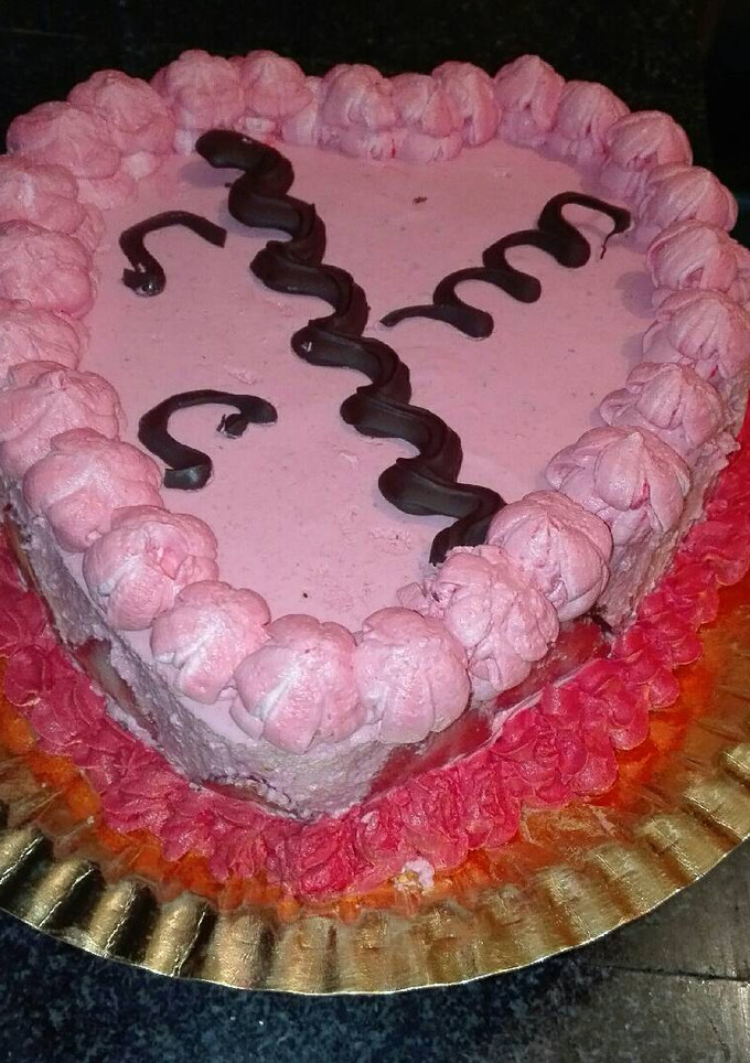 Una foto de Tarta de mus de fresa naturales
