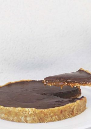 Une photo de Tarte au chocolat et confiture de lait