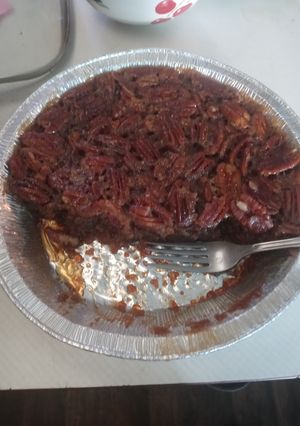 A picture of Nikki's Crustless Pecan Pie.
