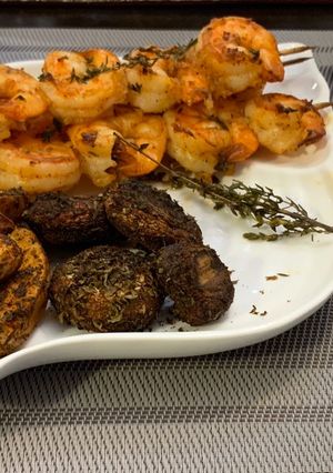 عکسی از دستور میگو کبابی 🍤🥔