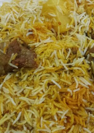 A picture of Mutton biryani.