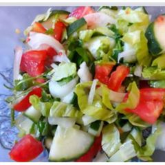 A picture of Lettuce tomato salad#saladcontest.