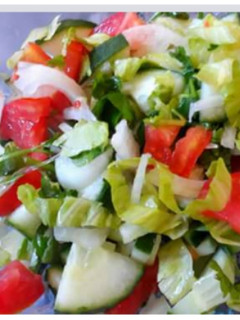 A picture of Lettuce tomato salad#saladcontest.