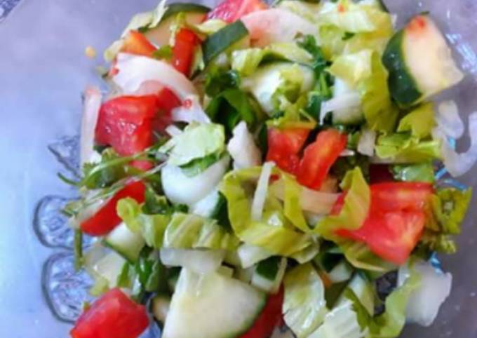 Lettuce tomato salad#saladcontest