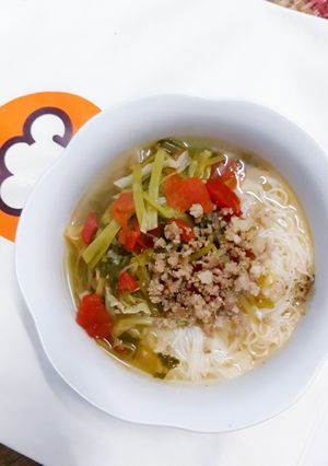 Hình của món Canh bún thịt bằm🍲🥢.