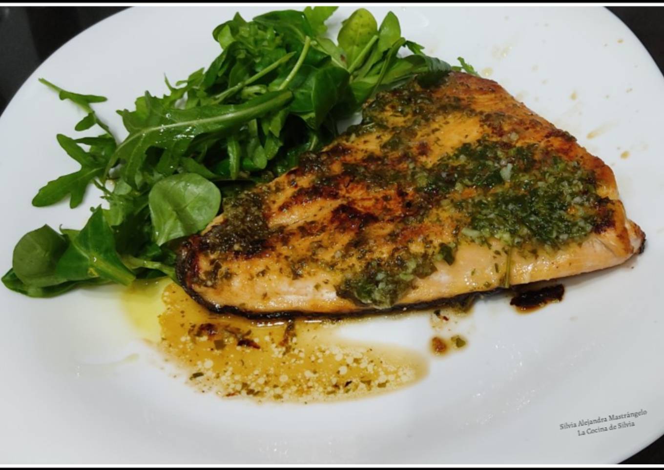 Lomo de salmón a la plancha