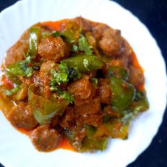 Capsicum & Soya Chunks kadhai masala A picture of Capsicum & Soya Chunks kadhai masala.