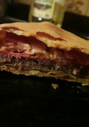 Una foto de Tarta individual de hamburguesa