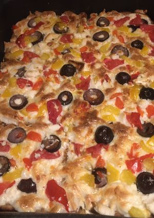 صورة لوصفة وصفه سهله وسريعه بالتوست والبيض اكنها بيتزا 🍕