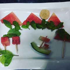 A picture of Watermelon Chaat.