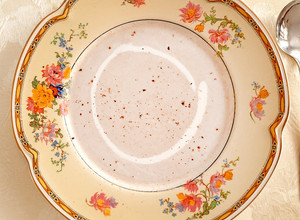A picture of Cream of Mushroom  Soup.
