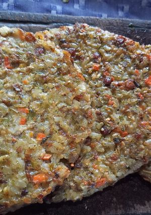 Una foto de Hamburguesas de arroz integral y verduras