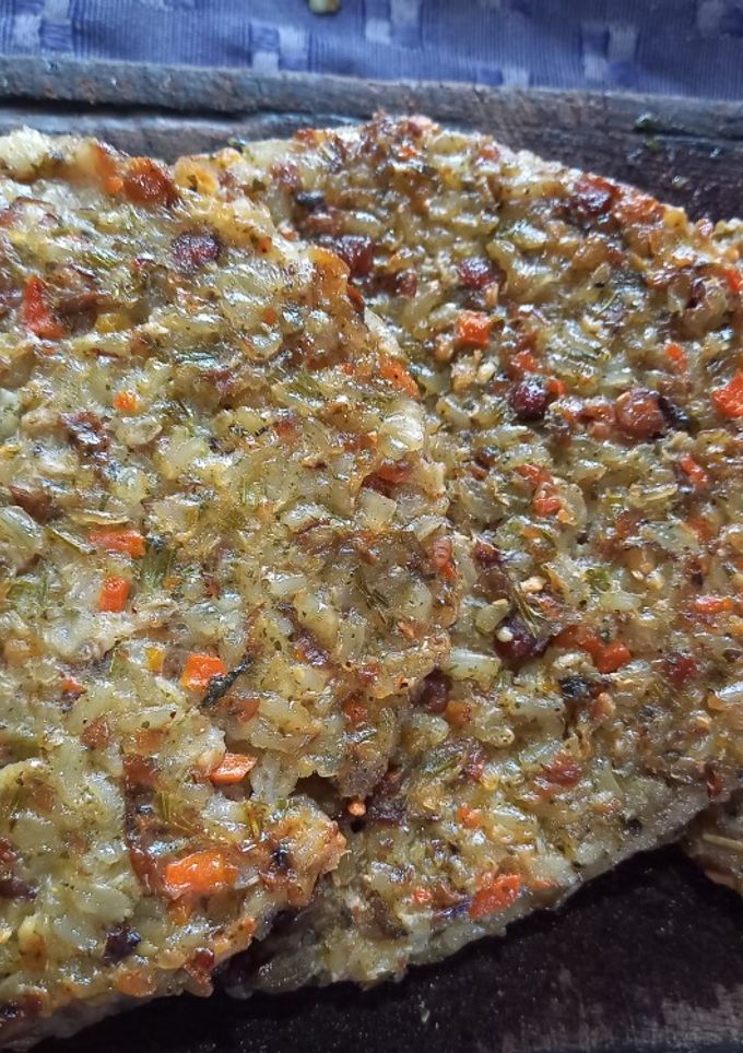 Una foto de Hamburguesas de arroz integral y verduras