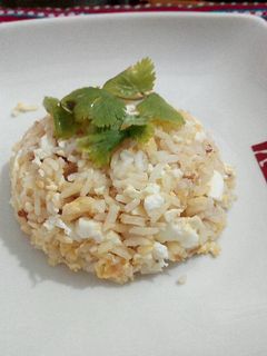 Una foto de Huevos revueltos con arroz