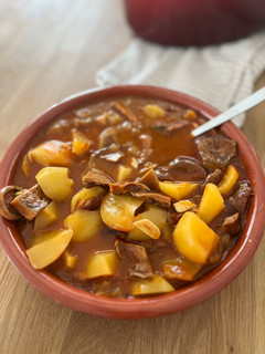 Una foto de Níscalos con patatas (guiso de rovellons) | Otoño de batch cooking
