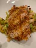 Easy Hake and Greens