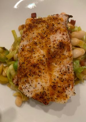 A picture of Easy Hake and Greens.