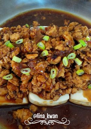 Foto resep Steamed Tofu With Minced Chicken