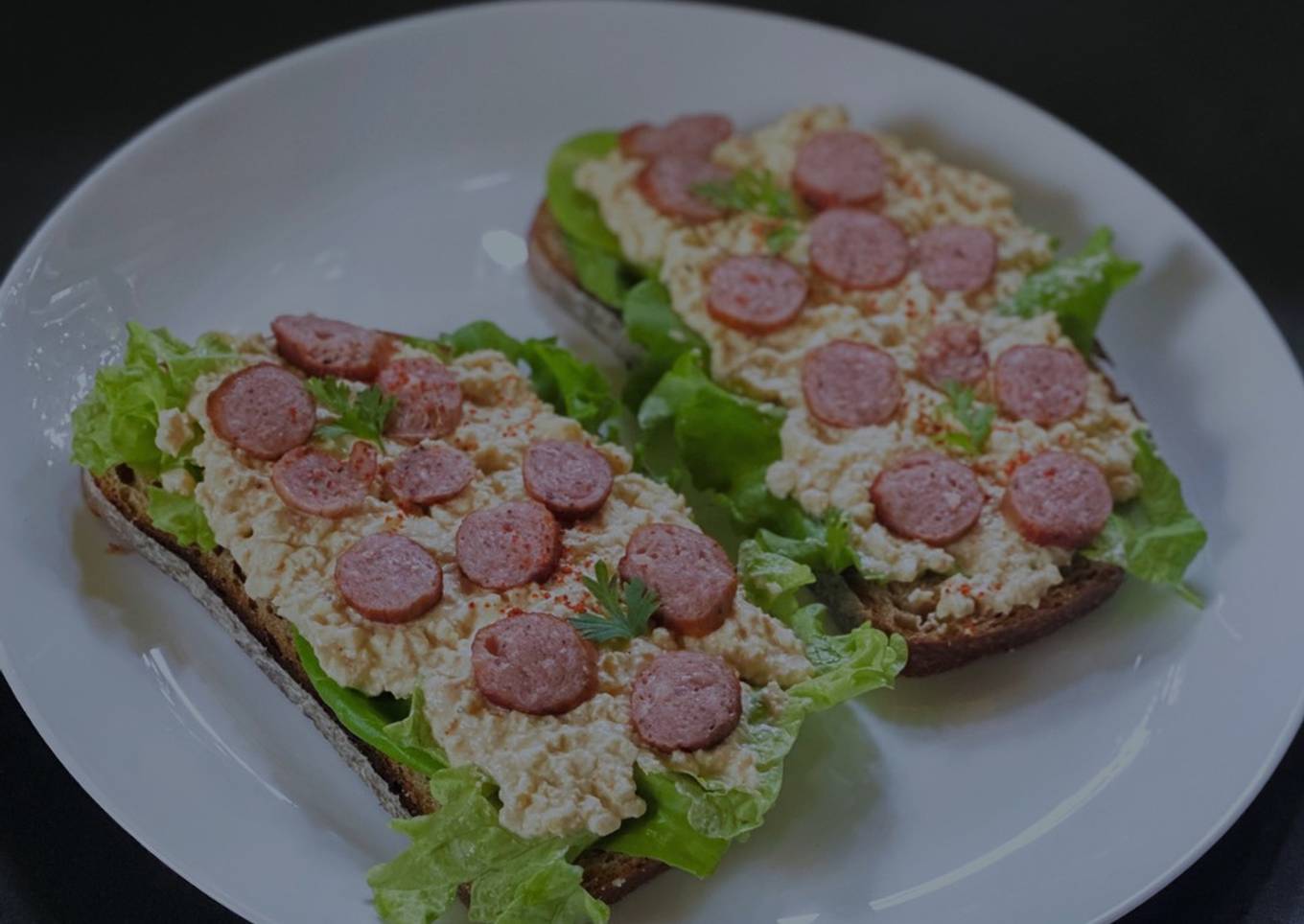 Egg- Sausage Mayonnaise Sandwich