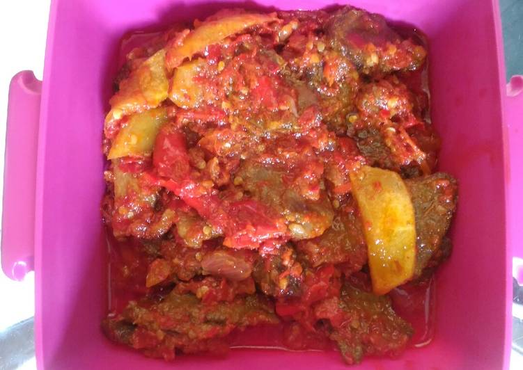 Dendeng balado basah