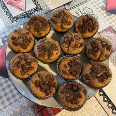 A picture of Banana-chocolate protein muffins.