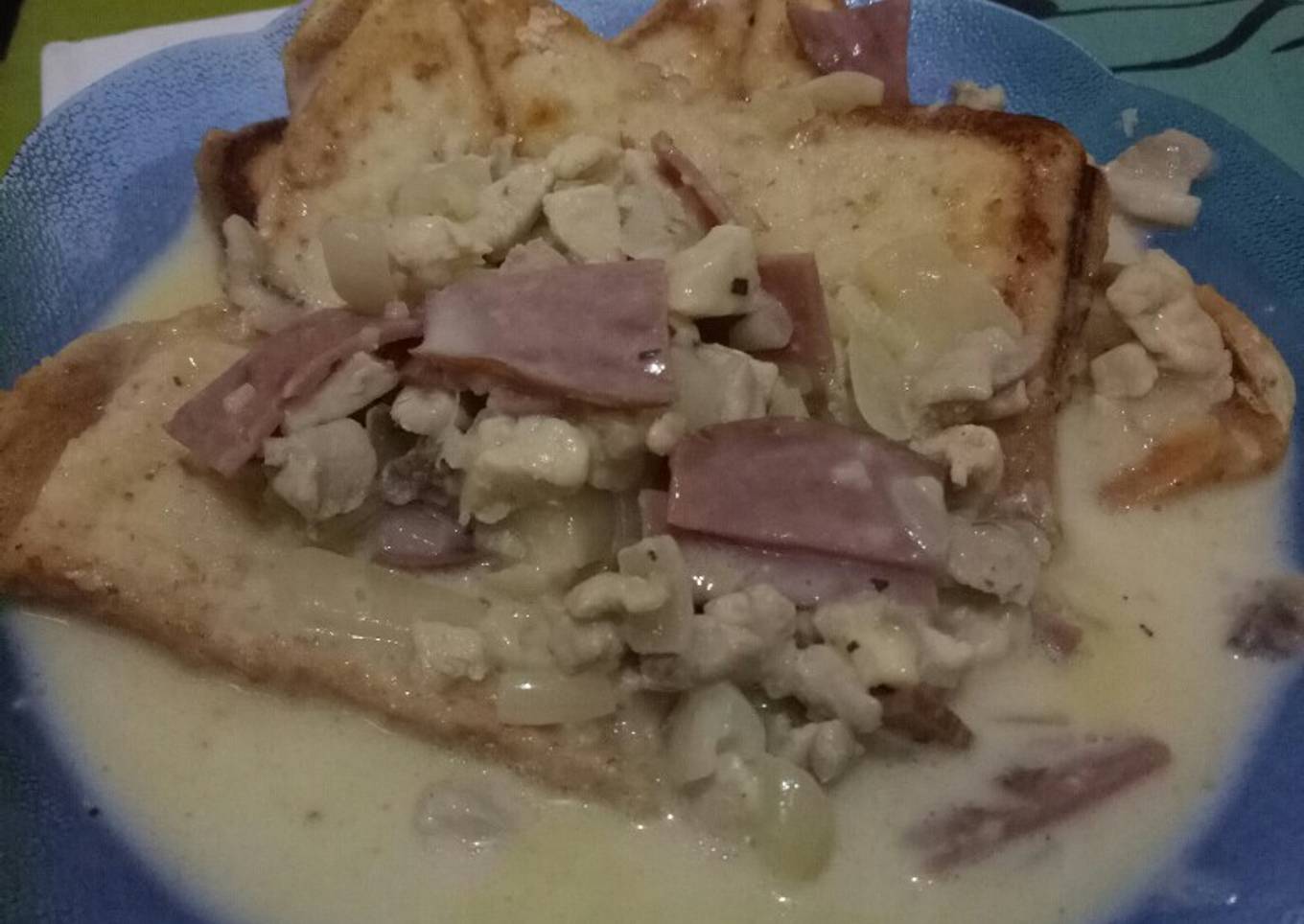 Toasted creamy chicken soup