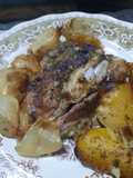 Falda al horno con papas - carne económica