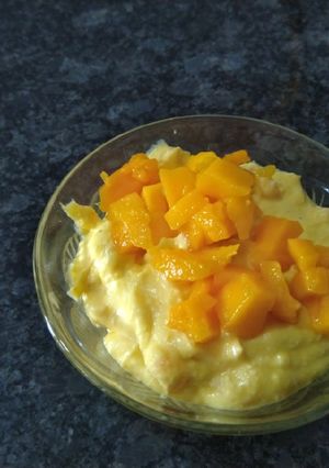 A picture of Mango Shrikhand / Aamrkhand.