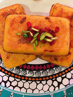 عکسی از دستور ته چين مرغ و بادمجان