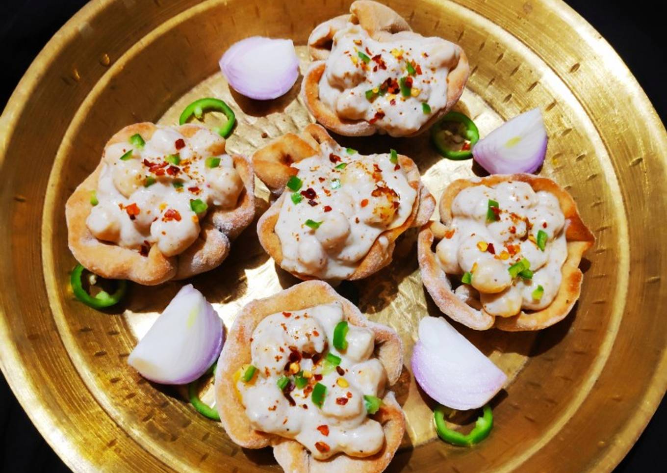 Chole bhature cheese cups