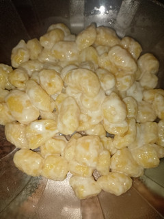 Una foto de Ñoquis de calabaza con salsa blanca..❤️🔥