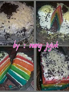 Foto resep Love Rainbow Cake Kukus