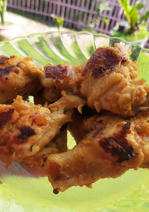 Foto resep Ayam bakar bumbu rujak menu diet no gula minyak santan tepung