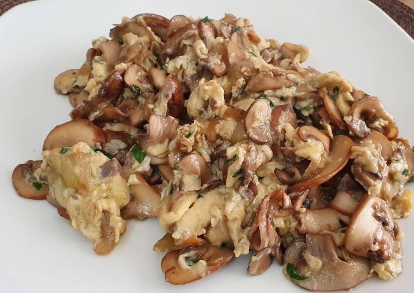 Revuelto de champiñones Portobello