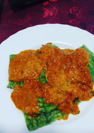 Una foto de Raviolones de espinaca