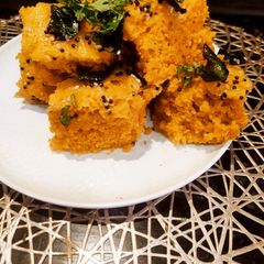 Khaman dhokla A picture of Khaman dhokla.