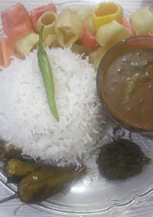 A picture of Daal chawal.