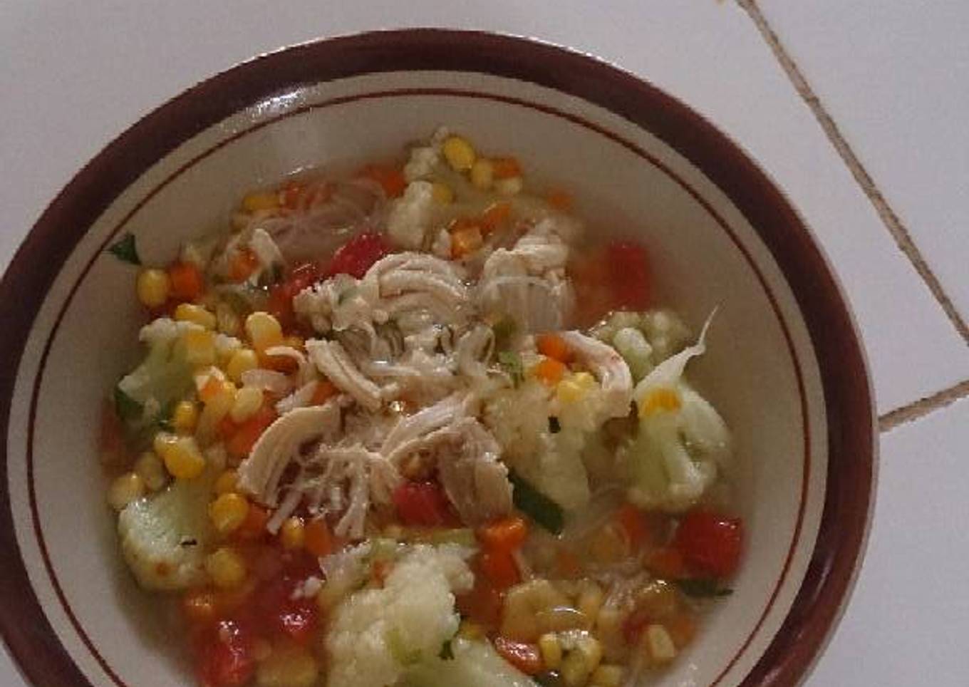 Sop Bihun ayam Suwir #TRW